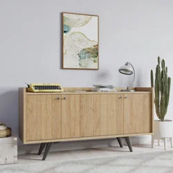 Hanah Home Komoda Lizbon 150x75x40cm Hrast