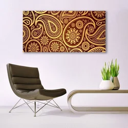 tulup.si Steklena slika Abstrakcija graphics 140x70 cm 4 obešalnika