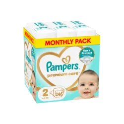 Pampers Pelene Premium Care 2, Monthly, 4-8 kg, 246/1, Chicco sta za prajne veša Sensitive, Pavlovićeva mast, Pampers Vlažne maramice Aqua Soft Touch