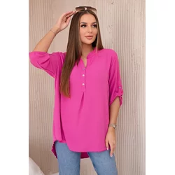 Kesi Włoski Blouse with a longer back fuchsia