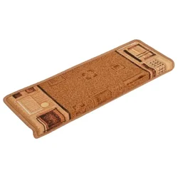 Vidaxl Samolepilne preproge za stopnice 15 kosov 65x21x4 cm bež