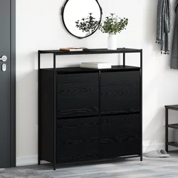 Ormar za cipele Crni hrast 100 x 34 x 112 cm Konstruirano drvo