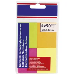 Blok samoljepljiv 38x51mm 4x50L Donau 7578001PL-99 neon blister