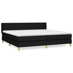 Vidaxl Box spring postelja z vzmetnico črna 180x200 cm blago