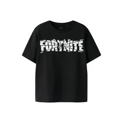 NAME IT Majica NKMJAMBA FORTNITE črna/bela