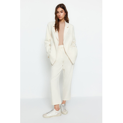Trendyol Cream Blazer Jacket-Pants Woven Two Piece Set
