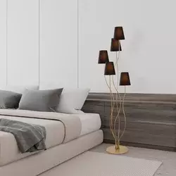Opviq Podna lampa Bonibon-13242, 44 x 44 x 160 cm 5 x E14, Zlatne boje
