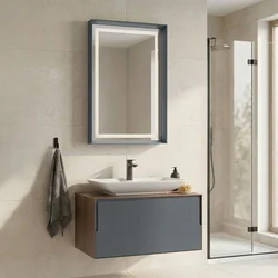HANAH HOME Kupatilski ormarić sa umivaonikom i ogledalom (2 komada) Craft 80 988