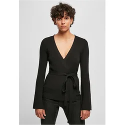 Womens ribbed knit sweater black