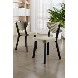 HANAH HOME Set stolica (6 komada) Arfe Cream Black