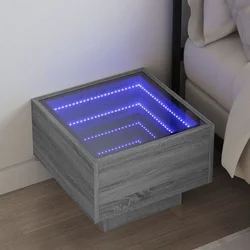 Noćni ormarić s beskonačnim LED boja hrasta 40 x 40 x 30 cm