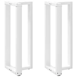 Noge za barski stol T-oblika 2 kom Bijele 50x35x(100-101) cm Čelik