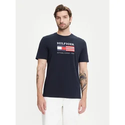 TOMMY HILFIGER Majica AMERICANA temno modra/rdeča/bela