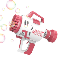 Pištolj za mjehuriće od sapunice  Bubble Machine s 49 pucačkih rupa - bijelo crveni