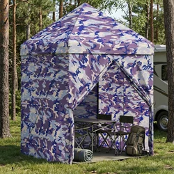 Pop-up Paviljon s 4 Zidova 2 x 2 m Plavi kamuflaža
