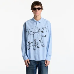 Srajca Obey Billy Woven Light Blue Multi L