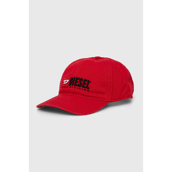 Bombažna bejzbolska kapa Diesel rdeča barva