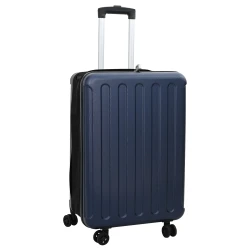 vidaXL Zložljiva potovalka s trdo lupino 24 Temno modra 43x27x66 cm ABS