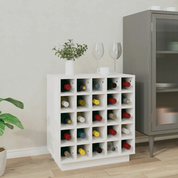 Ormarić za vino bijeli 55,5 x 34 x 61 cm od masivne borovine