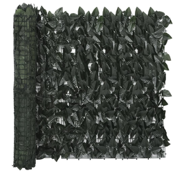 Balkonski zastor s tamnozelenim lišćem 300 x 75 cm