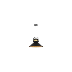 Luster na sajli TAO 1xE27/60W/230V, prečnik 37 cm, crna