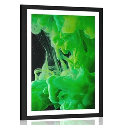 Plakat s paspartujem zelene tekoče barve - 30x45 no frame