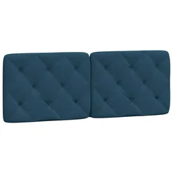 Vidaxl Blazina za vzglavje modra 140 cm žamet