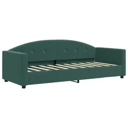 Vidaxl Raztegljiva postelja temno zelena 80x200 cm žamet