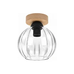 BRILAGI - LED plafonsko svetlo RETRO GLASS 1xE27/60W/230V O 18 cm hrast/prozirno