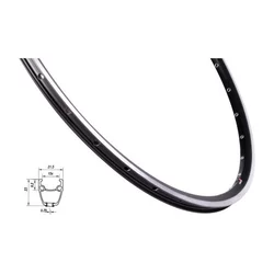 Felga mach1 road runner 622x15 32 rupe crna ( 70190 )