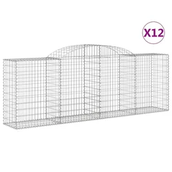 Lučne gabionske košare 12kom 300x50x100/120cm pocinčano željezo