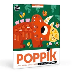 Poppik Panorama od nalepnica: Dinosaurusi 3+