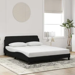 Okvir za krevet Dover crni 160x200 cm baršunasti