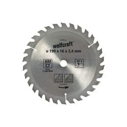 WOLFCRAFT Kružna testera za ručne cirkulare, HM, 210mm 6737000