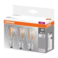 KOMPLET 3x LED Žarnica BASE VINTAGE E27/6W/230V 4000K – Osram