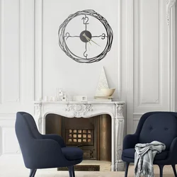 WALLXPERT Dekorativni metalni zidni sat Winding