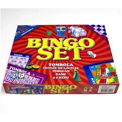 Bingo set + 4 društvene igra