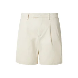 DAN FOX APPAREL Hlače z naborki Hermann  off-bela