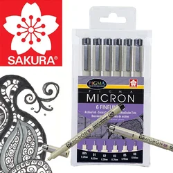 SAKURA set flomastera za tehničko crtanje Pigma Micron, 6 delni