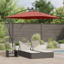 Suncobran Terakota 249 x 249 x 250 cm Poliester i aluminij