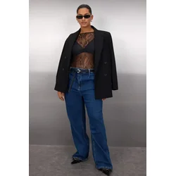 Trendyol Curve Ženska bluza Tbbaw26Af00031, Crna