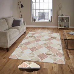 Conceptum Hypnose Tepih Eexfab1142, Pravougaoni, 80 x 300 cm, Krem-roze