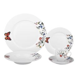 Kondela jedilni servis TEMPO-KONDELA DONATELLA BUTTERFLY (porcelan), 20 kosov