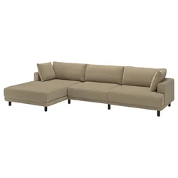UPPAKRA Modularna sofa s 4,5 sedišta, s lenjivcem, levo/Johanneshov smeđebež