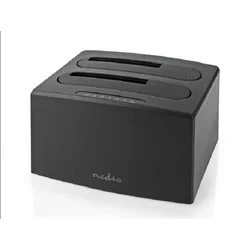 NEDIS HDDUDB3210BK USB 3.2 Dupli docking station za 2.5/3.5 SATA hard diskove, Kloniranje max 8TB