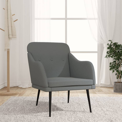 Fotelja tamnosiva 63 x 76 x 80 cm od tkanine