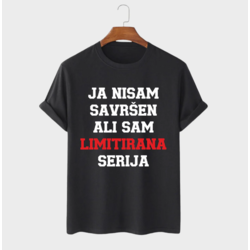 MAFIMI Muška majica Ja nisam savršen ali sam limitirana serija, Crna