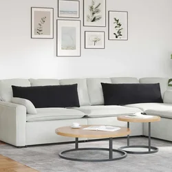 Jastučići za sofu 2 pcs Crna 120 x 40 cm Kordura tekstil