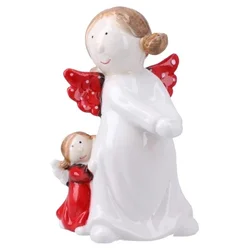 Festa rabbler novogodišnja figura keramička dva anđela 16.5cm ( 760342 )