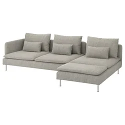 SÖDERHAMN Sofa 4-sed, s lenjivcem i bez stranice/Viarp bež/smeđa